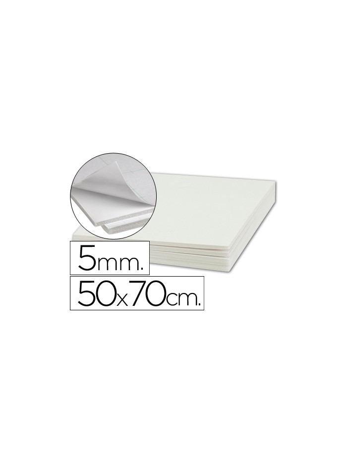 Carton pluma liderpapel blanco adhesivo 1 cara 50x70 cm espesor 5 mm