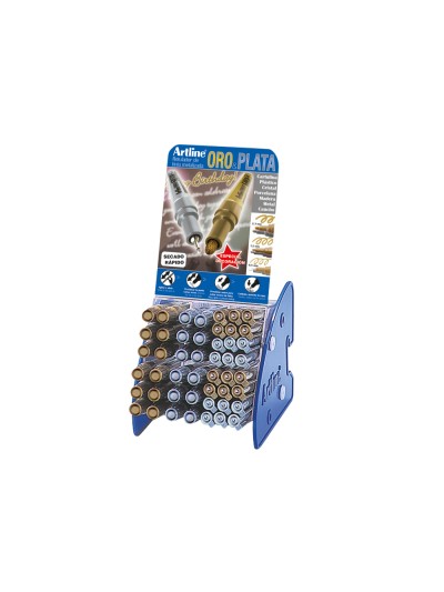 Rotulador artline marcador permanente tinta metalica gama oro y plata ek-900-999 expositor de 48 unidades