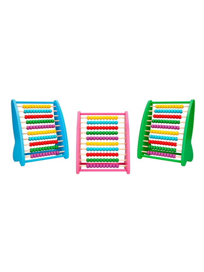 Abaco madera liderpapel 100 bolas colores 273x112x230mm Abaco madera liderpapel 100 bolas colores 273x112x230mm