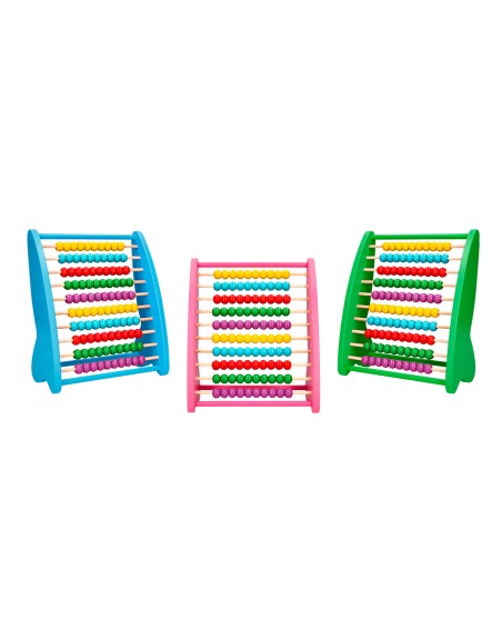 Abaco madera liderpapel 100 bolas colores 273x112x230mm