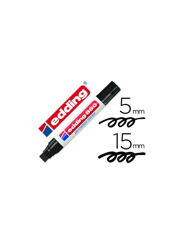 Rotulador edding marcador permanente 850 negro punta biselada 5-15 mm recargable Rotulador edding marcador permanente 850 negro punta biselada 5-15 mm recargable