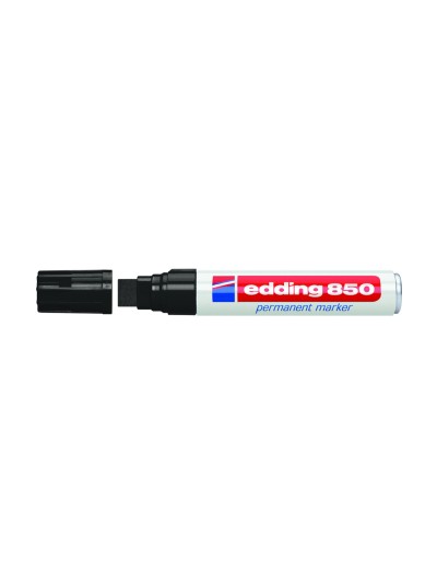 Rotulador edding marcador permanente 850 negro punta biselada 5-15 mm recargable