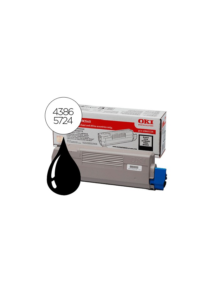 Toner oki c5850/5950/mc560 negro -8000pag- type c11 Toner oki c5850/5950/mc560 negro -8000pag- type c11