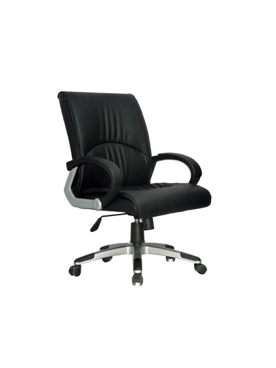 Silla de direccion q-connect con respaldo medio regulable altura 900+85mm alto 500mm ancho y 500mm prof color negro