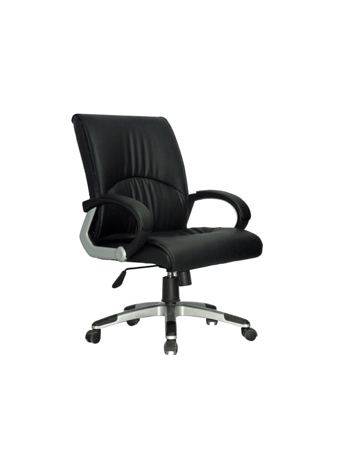 Silla de direccion q-connect con respaldo medio regulable altura 900+85mm alto 500mm ancho y 500mm prof color negro Silla de direccion q-connect con respaldo medio regulable altura 900+85mm alto 500mm ancho y 500mm prof color negro