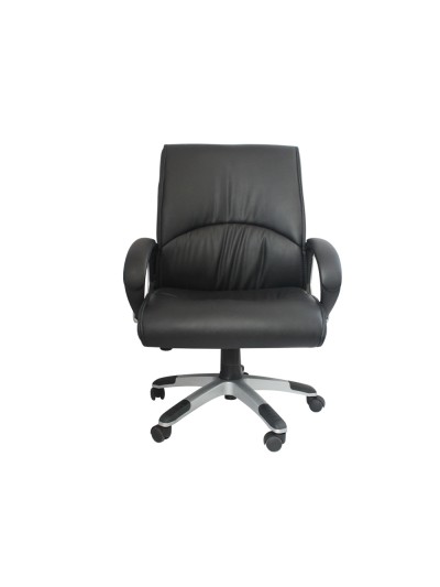 Silla de direccion q-connect con respaldo medio regulable altura 900+85mm alto 500mm ancho y 500mm prof color negro
