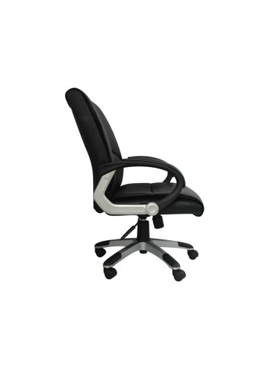 Silla de direccion q-connect con respaldo medio regulable altura 900+85mm alto 500mm ancho y 500mm prof color negro