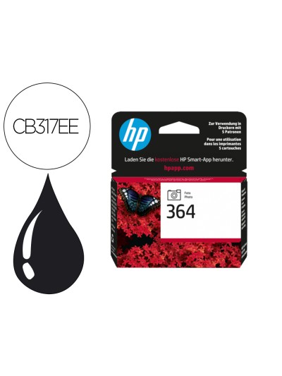 Ink-jet hp 364 negro especial foto photosmart premium-c309a/series c5300 / c6300 / b8500 / d5400 130pag 10x15