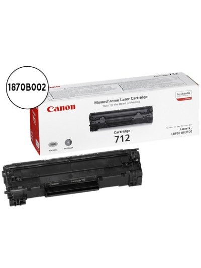 Toner canon crg712 negro laser lbp3010/3100