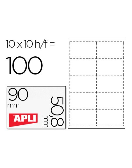 Tarjeta de visita apli microperforada 200 gr acabado mate 90x50,8 mm impresora ink-jet y laser