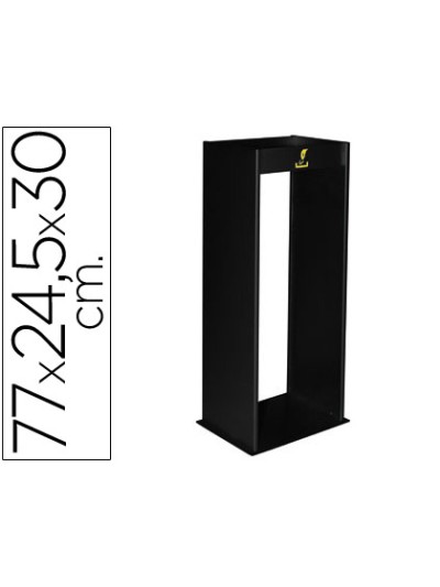 Cenicero metalico con rejilla para arena negro 77x24,5x30 cm
