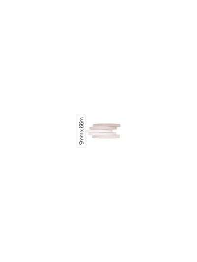 Cinta adhesiva q-connect 66m x 66 mt x 9 mm blanco para cerrar bolsas