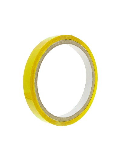 Cinta adhesiva q-connect 66 mt x 9 mm amarilla para cerrar bolsas