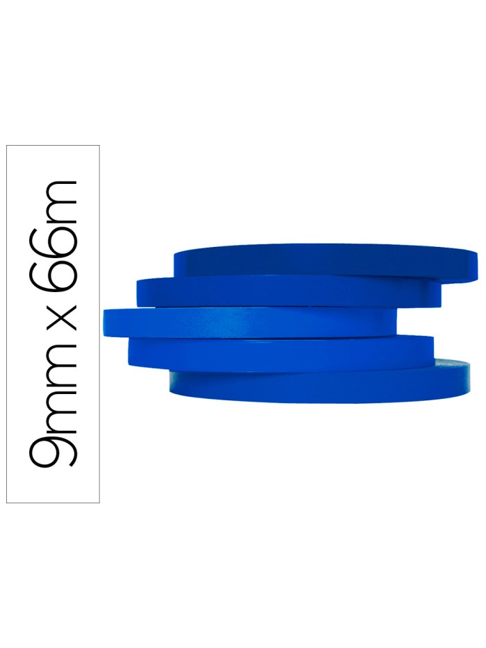 Cinta adhesiva q-connect 66 mt x 9 mm azul para cerrar bolsas Cinta adhesiva q-connect 66 mt x 9 mm azul para cerrar bolsas