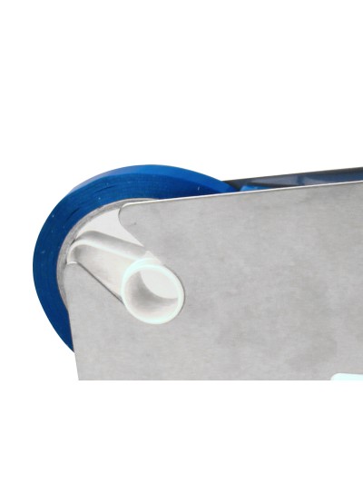 Cinta adhesiva q-connect 66 mt x 9 mm azul para cerrar bolsas