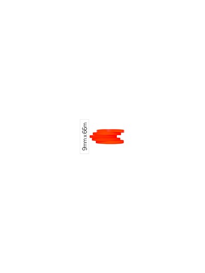 Cinta adhesiva q-connect 66 mt x 9 mm roja para cerrar bolsas