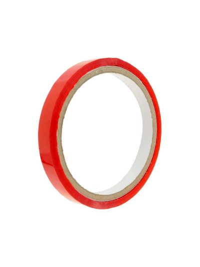 Cinta adhesiva q-connect 66 mt x 9 mm roja para cerrar bolsas