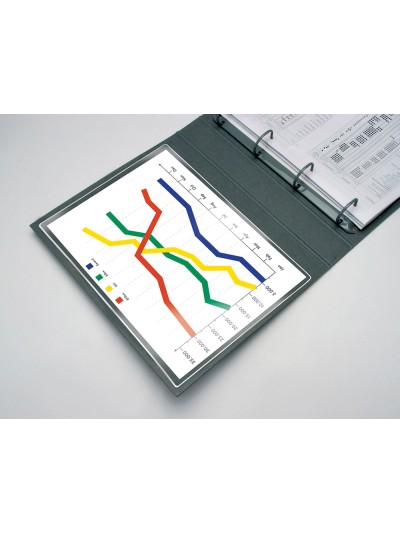 Funda autoadhesiva q-connect din a4 210x297mm pack de 5 unidades