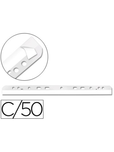 Tira multitaladro autoadhesiva q-connect para documentos a4 y a5 pack de 50 unidades