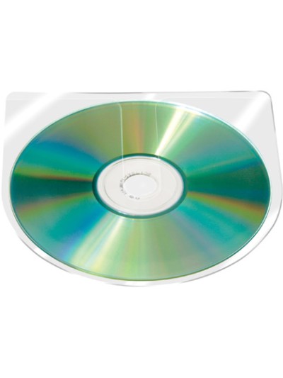Funda autoadhesiva para cd q-connect sin solapa pack de 10 unidades