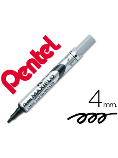 Rotulador maxiflo pentel para pizarra blanca color negro