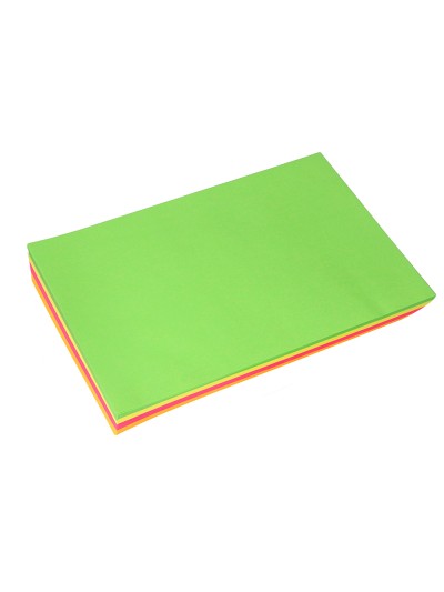 Papel color liderpapel a4 75gr neon 4 colores surtidos paquete de 100 hojas
