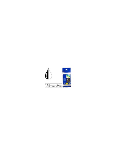 Cinta brother tze-355 negro-blanco 24mm longitud 8mt