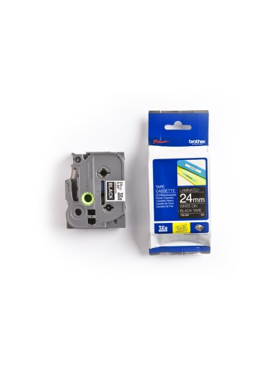 Cinta brother tze-355 negro-blanco 24mm longitud 8mt