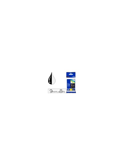 Cinta brother tze325 negro-blanco 9mm longitud 8mt