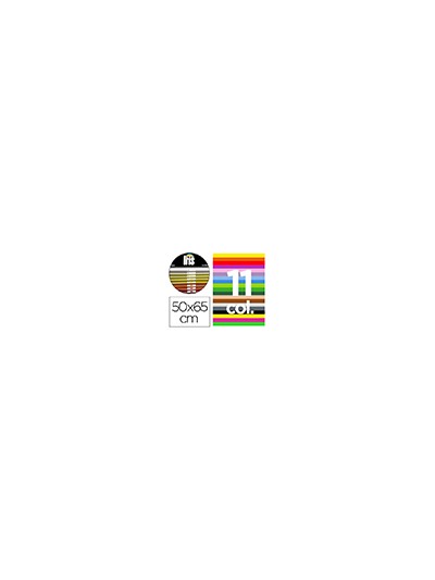Cartulina guarro 50x65 contenido /'b/' 25 hojas x 11 colores 185grs