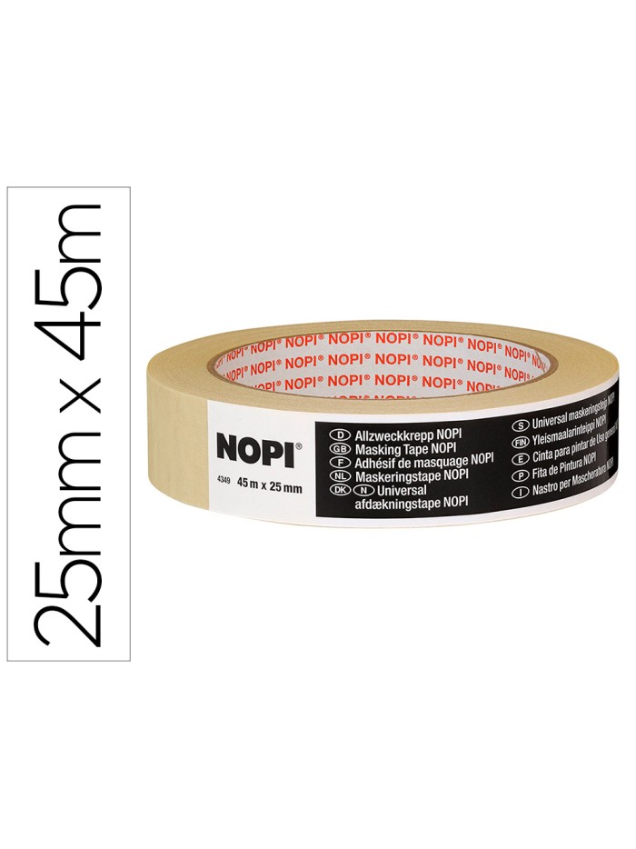 Cinta adhesiva tesa para pintar nopi 45 mt x 25 mm Cinta adhesiva tesa para pintar nopi 45 mt x 25 mm