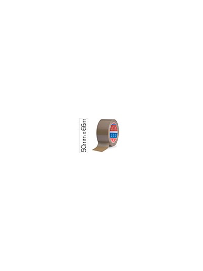 Cinta adhesiva tesa pvc color marron 66 mt x 50 mm para embalaje