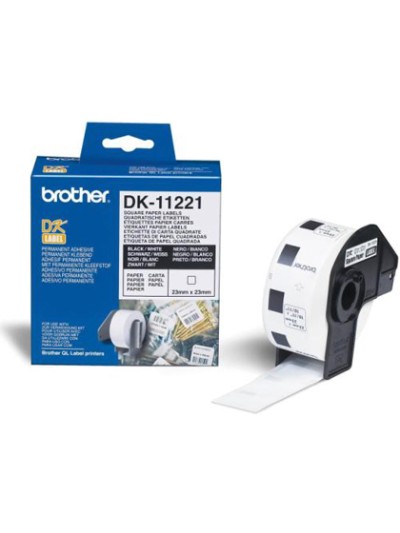 Etiqueta brother dk11221 23x23 mm 1000 etq para impresoras ql