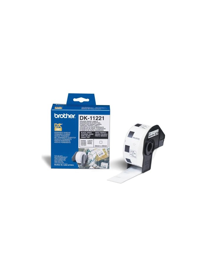 Etiqueta brother dk11221 23x23 mm 1000 etq para impresoras ql Etiqueta brother dk11221 23x23 mm 1000 etq para impresoras ql