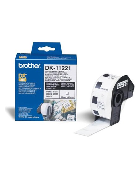 Etiqueta brother dk11221 23x23 mm 1000 etq para impresoras ql