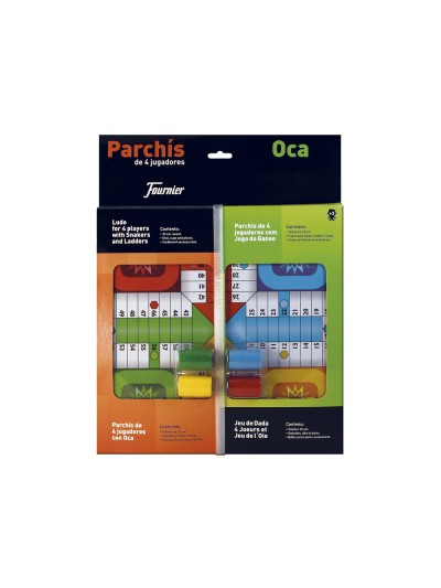 Parchis con oca tablero pequeño 42,5x33x4,45 cm