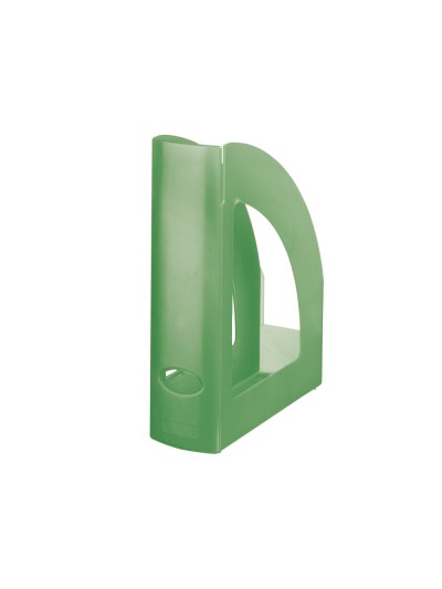 Revistero plastico q-connect verde translucido
