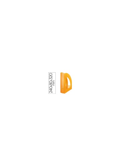 Revistero plastico q-connect naranja translucido
