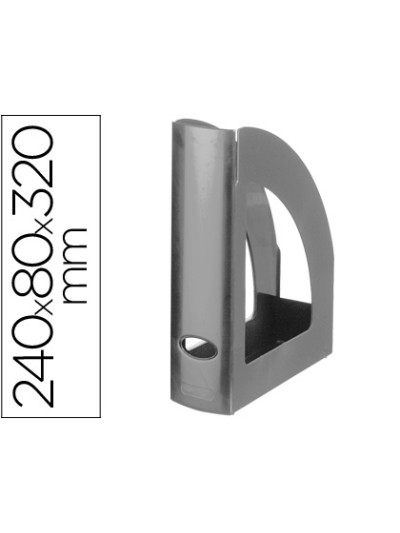 Revistero plastico q-connect gris opaco