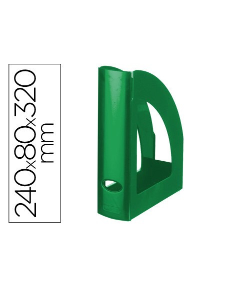 Revistero plastico q-connect verde opaco