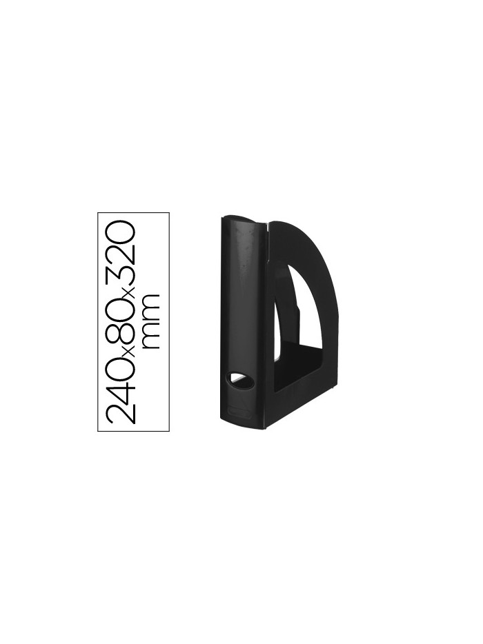 Revistero plastico q-connect negro opaco 100% reciclado Revistero plastico q-connect negro opaco 100% reciclado