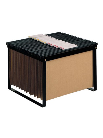 Soporte para carpetas colgante q-connect negro bastidor de sobremesa para carpetas tamaño folio y din a4