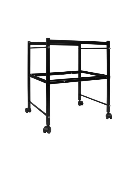 Carrito q-connect para carpeta s colgantes negro con ruedas ybandeja inferior extraible para carpetas tamaño folio