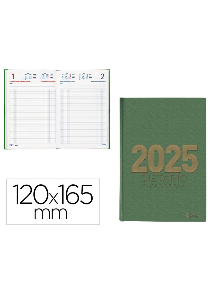 Dietario liderpapel 2025 octavo 12x16,5 cm color verde papel 70 gr Dietario liderpapel 2025 octavo 12x16,5 cm color verde papel 70 gr