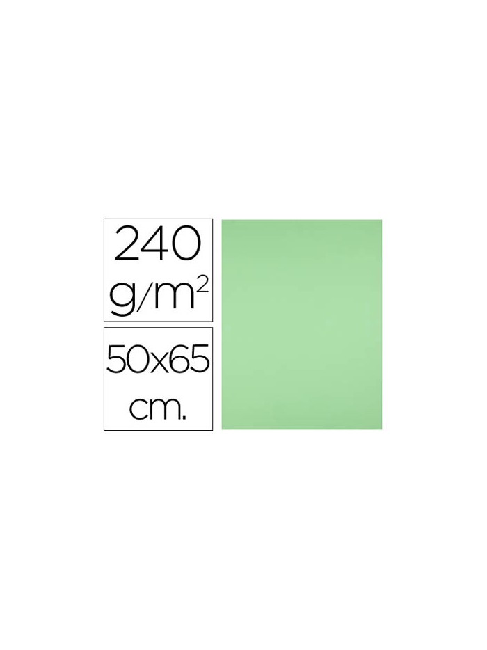 Cartulina liderpapel 50x65 cm 240g/m2 verde pistacho