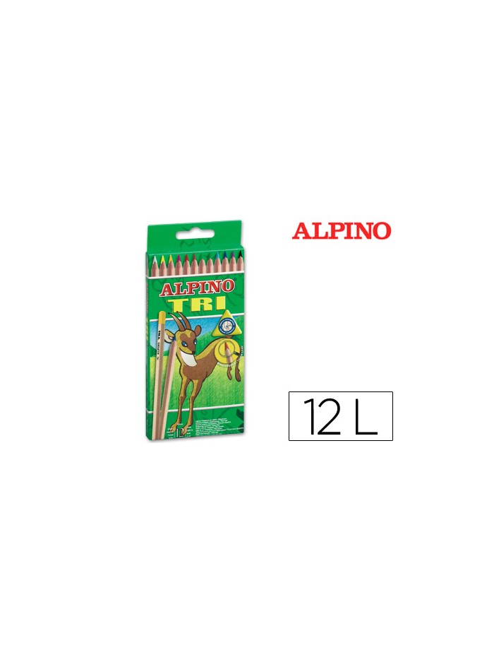 Lapices de colores alpino tri estuche de 12 colores surtidos Lapices de colores alpino tri estuche de 12 colores surtidos