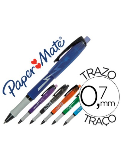 Boligrafo replay max fantasia colores surtidos con goma de borrar