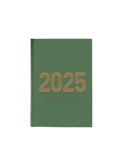 Dietario liderpapel 2025 cuarto 15x21,5 cm color verde papel 70 gr
