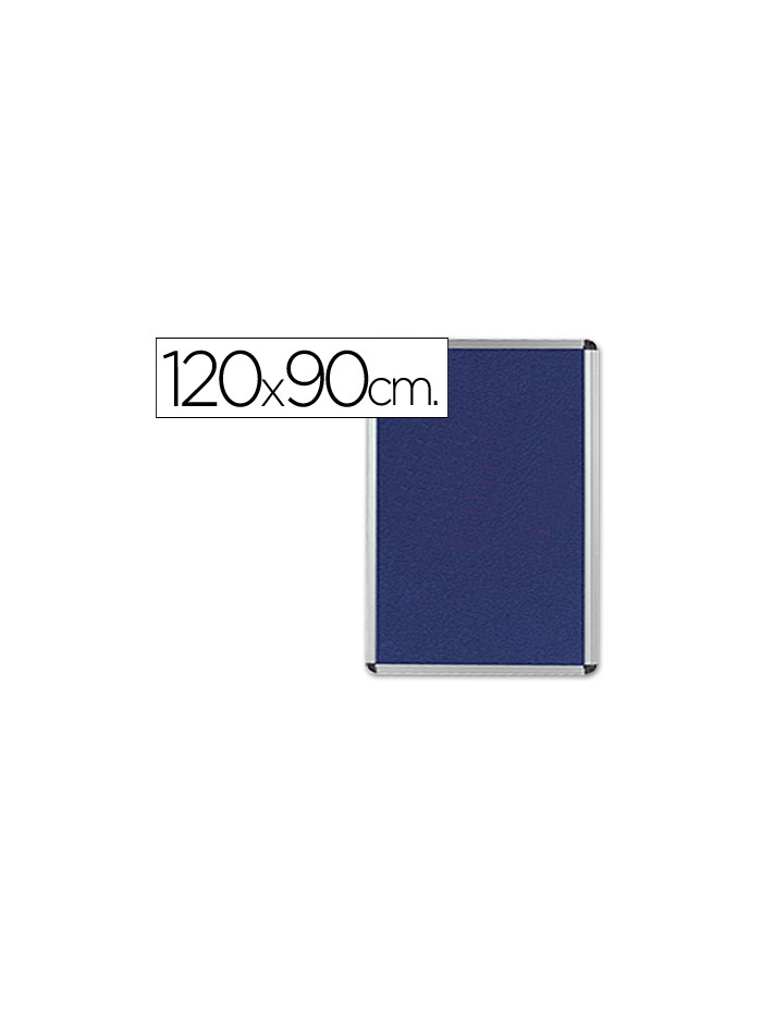 Tablero de anuncios q-connect mural grande fieltro azul 120x90 cm Tablero de anuncios q-connect mural grande fieltro azul 120x90 cm