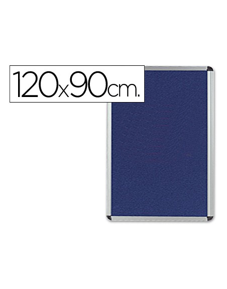 Tablero de anuncios q-connect mural grande fieltro azul 120x90 cm